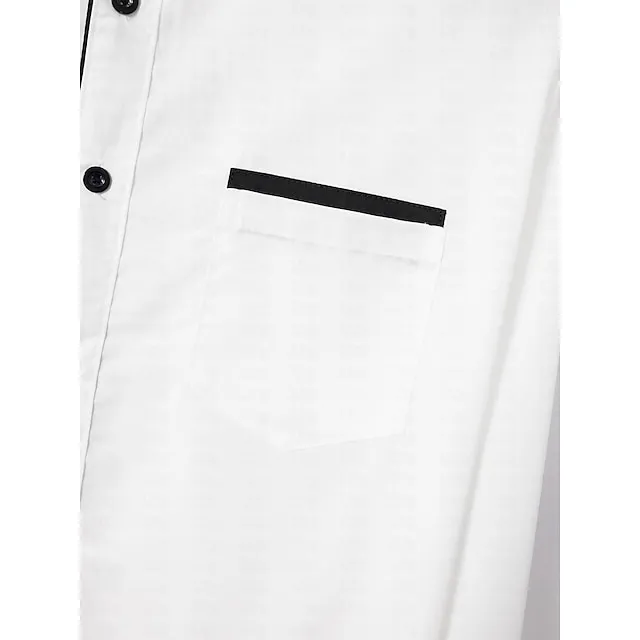 Men’s Casual Shirt Black White Light Green Burgundy Blue Long Sleeve Color Block Solid / Plain Color Turndown Street Vacation Button-Down Clothing Apparel Fashion Leisure 6a09e096aca6d9ca1094909fbd87cb2d