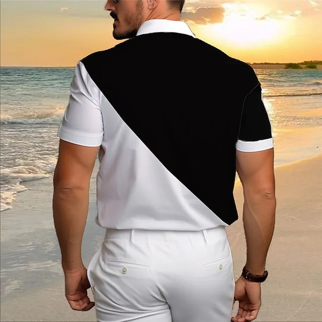 Palm Tree Casual Men’s Shirt Outdoor Street Casual Daily Summer Turndown Short Sleeve Yellow Blue Green S M L Shirt f71f3ead63424c9476d436cc8e4ad426