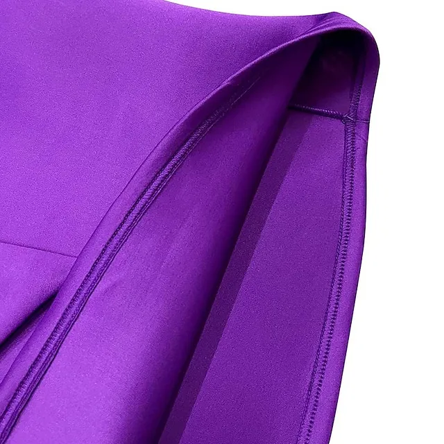 Women‘s Prom Cocktail Party Dress Wedding Guest Dress Swing Dress Long Dress Maxi Dress Purple Yellow Red Half Sleeve Pure Color Bow Spring Summer Stand Collar 2023 S M L XL XXL 3XL 9547c86a05a75bd54b6faa7c0e522e64