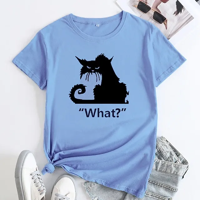 Women’s T shirt Tee White Yellow Wine Casual Daily Basic Round Neck S 073f4c27157dcc22398c8c81e72cb66b