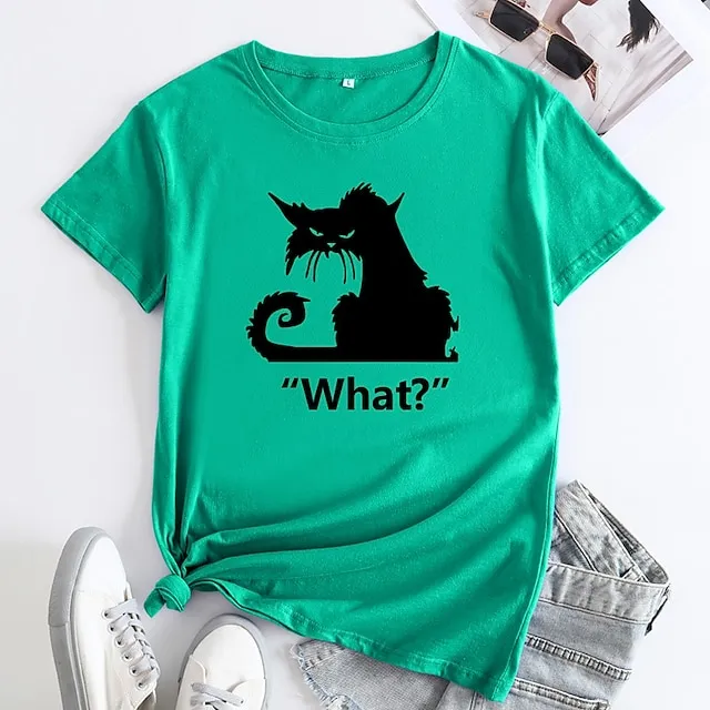 Women’s T shirt Tee White Yellow Wine Casual Daily Basic Round Neck S e4abde5c19737c2572a7083228e3944c