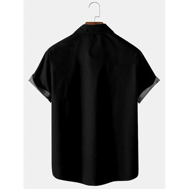 Men’s Shirt Summer Hawaiian Shirt Graphic Prints Flame Bowling Ball Turndown Black Yellow Black / Red Red Dusty Blue Outdoor Street Short Sleeves Button-Down Print Clothing Apparel Tropical Fashion 257e70aaaa00a26bcf6444ece34db36a