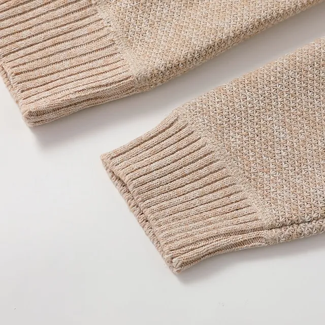 Men’s Cardigan Sweater Zip Sweater Ribbed Knit Cropped Knitted Plain Standing Collar Warm Ups Modern Contemporary Daily Wear Going out Clothing Apparel Spring & Fall Black Blue S M L 8dc4e7f28bb141da8676d69d427ea2c5