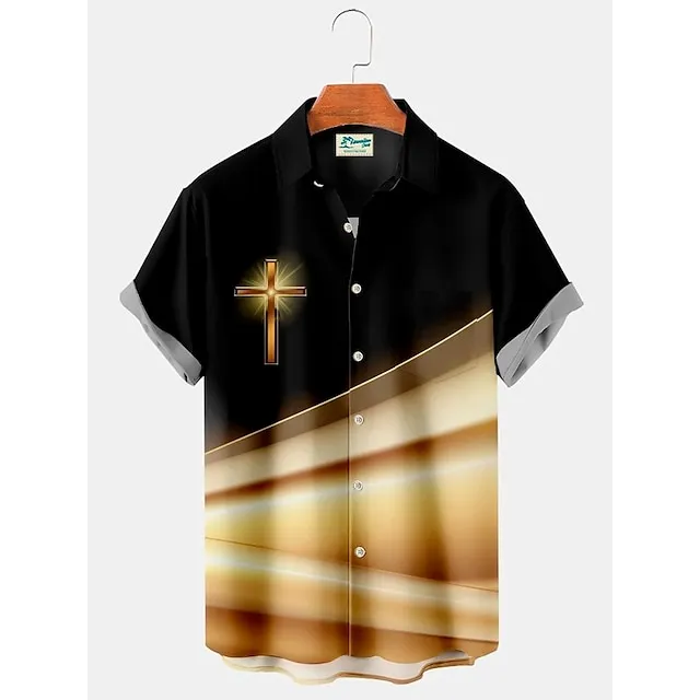 Men’s Shirt Summer Hawaiian Shirt Rabbit Egg Happy Easter Easter Turndown Black Yellow Light Green Black / Brown White / Crystal Outdoor Street Short Sleeves Button-Down Print Clothing Apparel Sports bc1aab9b86206836378fdd228ce72a36