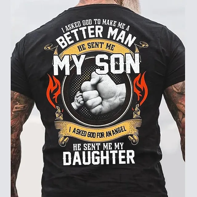 Letter Graphic Prints Family Black Red Navy Blue T shirt Tee Graphic Tee Men’s Graphic Cotton Blend Shirt Basic Modern Contemporary Shirt Short Sleeves Comfortable Tee Street Vacation Summer Fashion f168ce23d08e1ee1cb2c073e09179d08