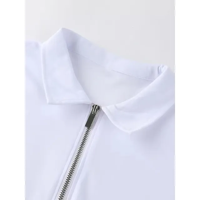 Men’s Zip Polo Golf Shirt Casual Vacation Quarter Zip Short Sleeve Fashion Solid Color Plain Classic Summer Regular Fit Black White Wine Navy Blue Royal Blue Green Zip Polo 6420ff95369bcbcfdb21c723890690cd