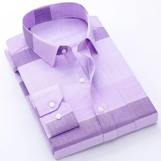 Men’s Shirt Dress Shirt Light Blue Blue Sky Blue Long Sleeve Plaid Turndown Spring & Fall Wedding Office & Career Clothing Apparel Print e11a2e27425665a93711a61ada0f219a