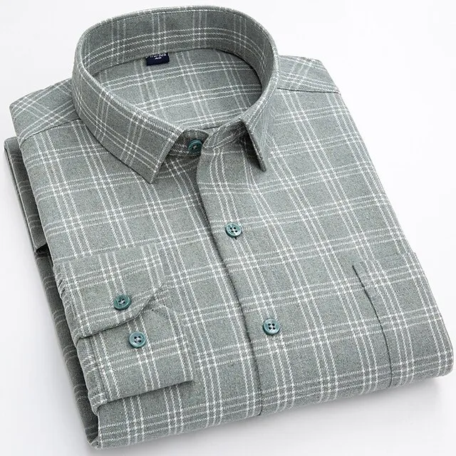 Men’s Dress Shirt Light Blue Black White Long Sleeve Stripes and Plaid Turndown Spring & Fall All Seasons Wedding Office & Career Clothing Apparel 84dc30243da73e95006e1f855d39ef1b