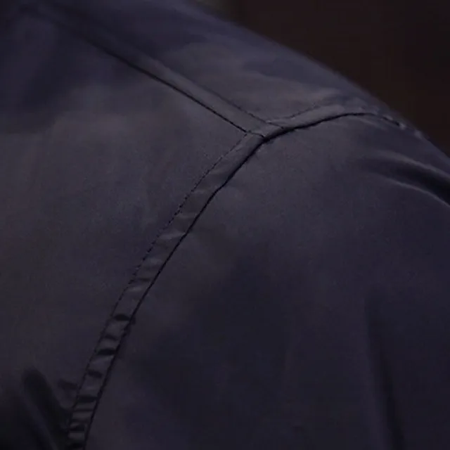 Men’s Bomber Jacket Varsity Jacket Outdoor Daily Wear Spring & Fall Plain Fashion Streetwear Collar Regular Black Red & White Dark Blue Gray Jacket 0a8b365d8f33af6df17d4d759eb51462